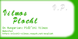 vilmos plochl business card